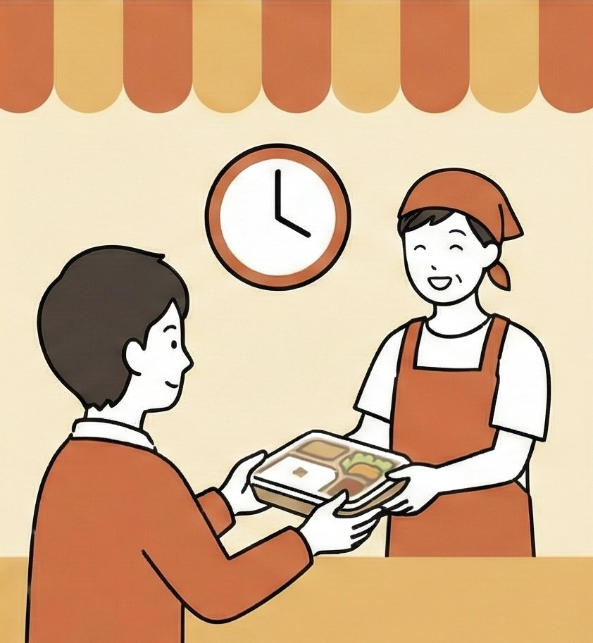 スマホを見せて受け取り